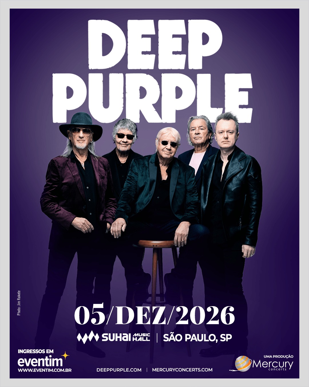 Deep Purple volta ao Brasil em dezembro para única apresentação em São Paulo